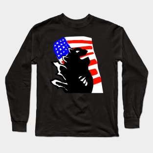 Godzilla flag Long Sleeve T-Shirt